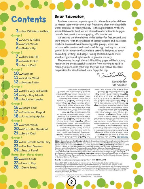 100 Words Kids Need to Read by 2nd Grade Paperback